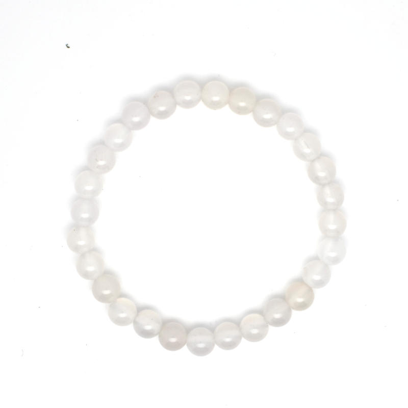 agate blanche 6 mm